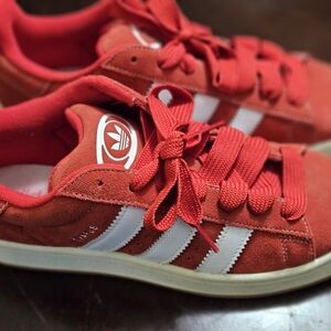 Adidas Mens Campus Red Sneakers